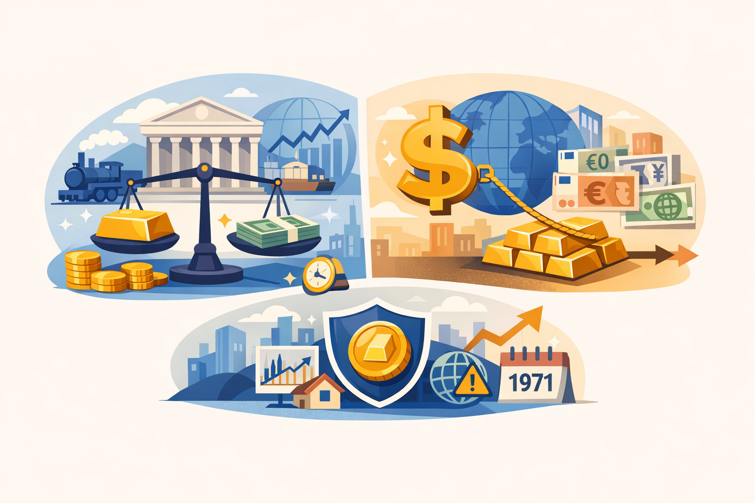 Vàng có phải là kênh trú ẩn tốt? - Vàng Được Coi Là Tài Sản Trú Ẩn Từ Khi Nào Và Vì Sao? — Hành Trình Từ Bản Vị Vàng Đến Tâm Lý Toàn Cầu Hiện Đại